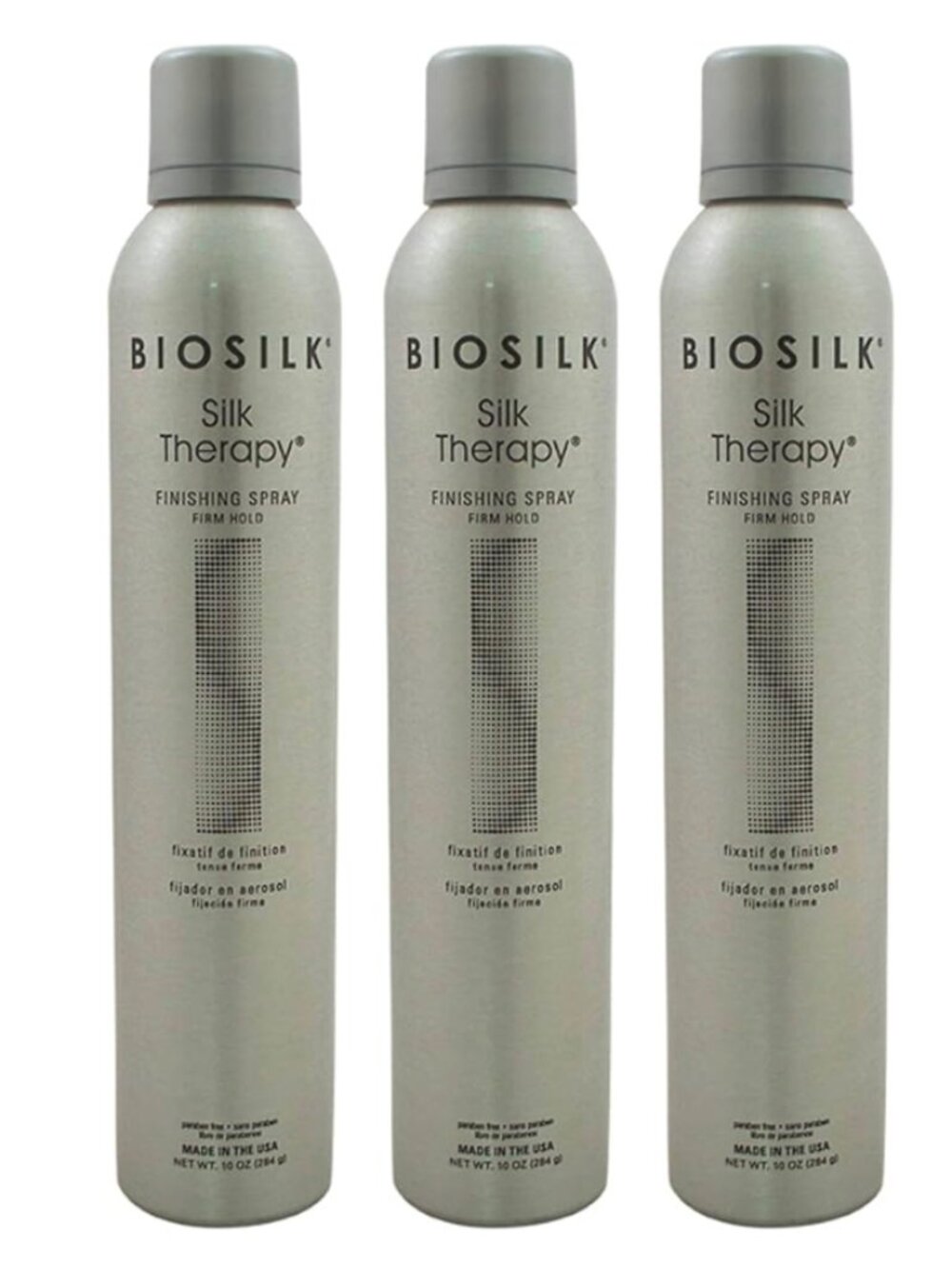 Silk Therapy Finishing Spray - Firm Hold by Biosilk for Unisex - 10 oz, 3 Spray
